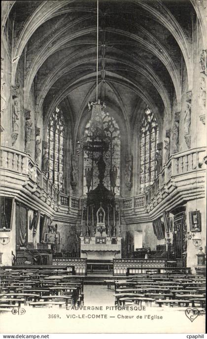 CPA L'Auvergne Pittoresque Vic Le Comte Choeur de l'Eglise