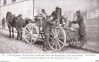 CPA Une Cuisine Allemande Capturee Par Les Francais A Vic Sur Aisne Militaria