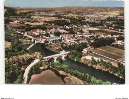 VIELMUR: le pont sur l'agout et le groupe scolaire vue aérienne 10x15 - très bon état