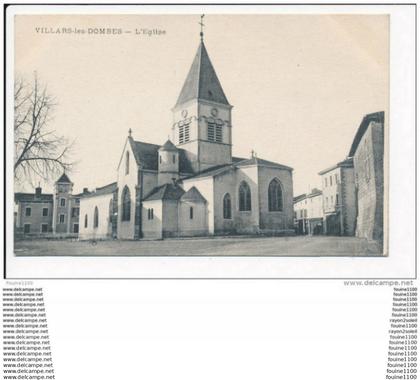 carte de VILLARS LES DOMBES      ( recto verso )
