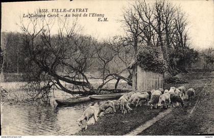 CPA Ville D'Avray La Cabane Corot Au Bord De I'Etang
