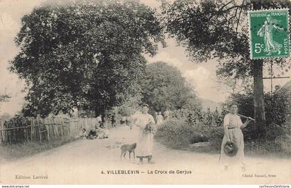 Villeblevin – La Croix de Gerjus, CPA, France