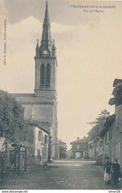 VILLEFRANCHE D'ALBIGEOIS - VUE DE L'EGLISE