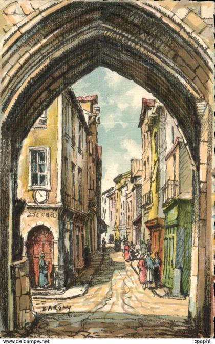 CPA Villefranche De Rouergue Vieilles Maisons rue Durand de montlauzeur
