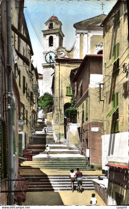 CPM Villefranche Sur Mer Rue de L'Eglise Coiffeur