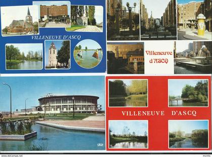 9 CPM -  Villeneuve d'Ascq   -(Nord)( dont 3 cartes : moulins à vent , moulin )