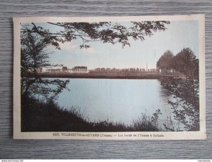 Cpa Villeneuve la Guyard (89) les bords de l'Yonne a Bichain