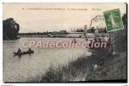 CPA Villeneuve Saint Georges Le Pont Suspendu