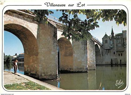 Carte Postale - 47 - Villeneuve sur Lot - Le Pont Vieux - Flamme Postale de Villeneuve sur Lot - CPM - Voir Scans Recto-