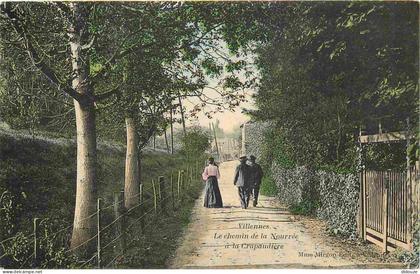 78 - Villennes sur Seine - Le chemin de la Nourrée à la Crapaudière - Animée - Colorisée - CPA - Voir Scans Recto-Verso
