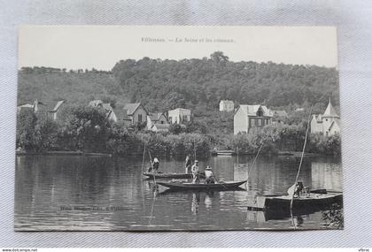 Villennes sur Seine , la Seine et les côteaux, pêche, Yvelines 78