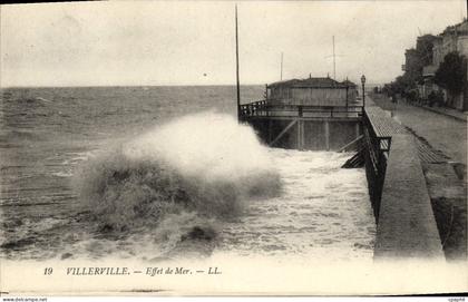 CPA Villerville Effet de Mer