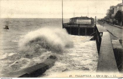 CPA Villerville Effet de Mer