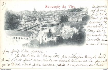 CPA Souvenir de Vire carte 1899
