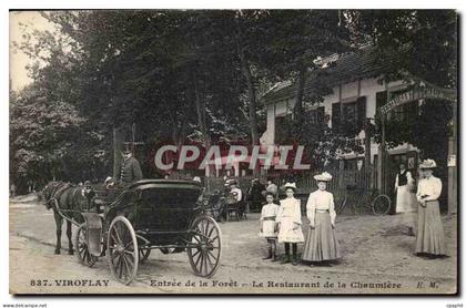Viroflay CPA entree de la foret Le restaurant de la chaumiere TOP