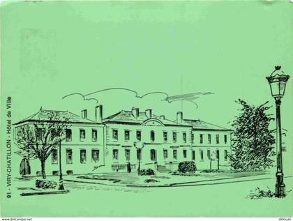 91 - Viry-Chatillon - Hôtel de Ville - Art Dessin - CPM - Voir Scans Recto-Verso