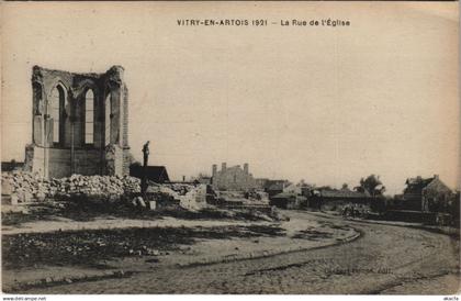 CPA VITRY-en-ARTOIS 1921 - La rue de l'Église (126087)