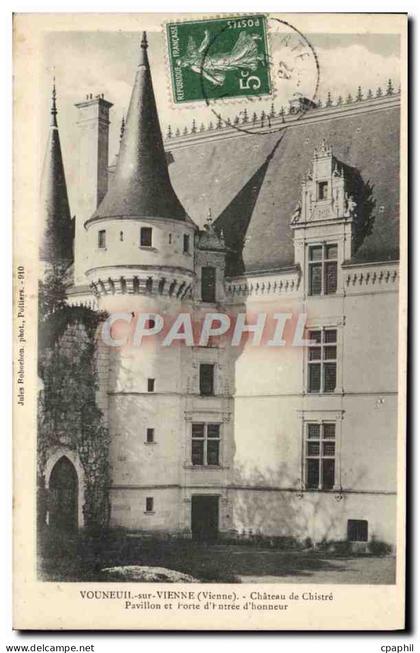 CPA Vouneuil Sur Vienne Chateau de Chistre Pavillon et porte d'entree d'honneur