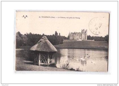 18 VOUZERON Chateau, Vue prise de l'Etang, ed EMB 21, 1915