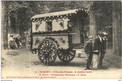 Carte Postale Ancienne de WASSY-Fête des Fleurs -