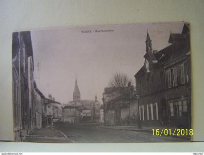 WASSY (HAUTE MARNE) RUE NATIONALE.