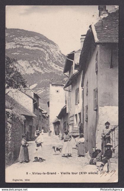 FRANCE, Postcard RPPC, Virieu-le-Grand, The Old tower