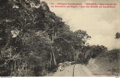 PC AFRICA GUINEA FRENCH GUINEA CONAKRY NIGER RAILWAY (b63965)