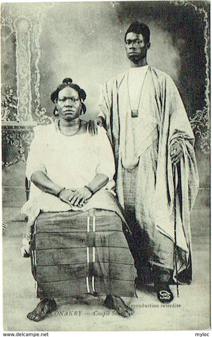 Guinée. Conakry. Couple Soussou.