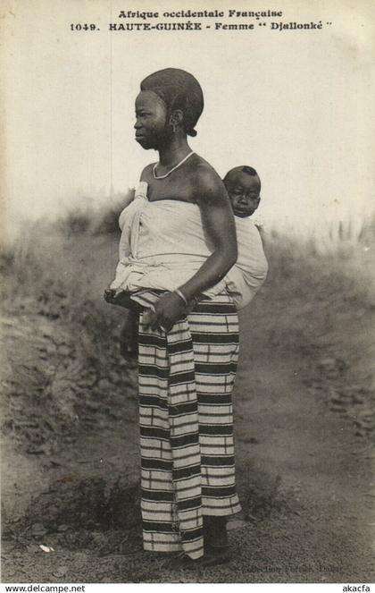 PC FRENCH GUINEA, FEMME "DJALLONIKÉ", Vintage Postcard (b21014)