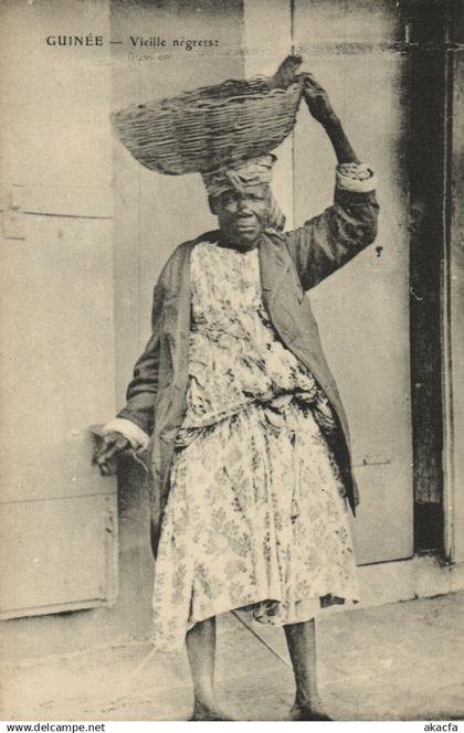 PC FRENCH GUINEA, VIEILLE NÉGRESSE, Vintage Postcard (b21013)