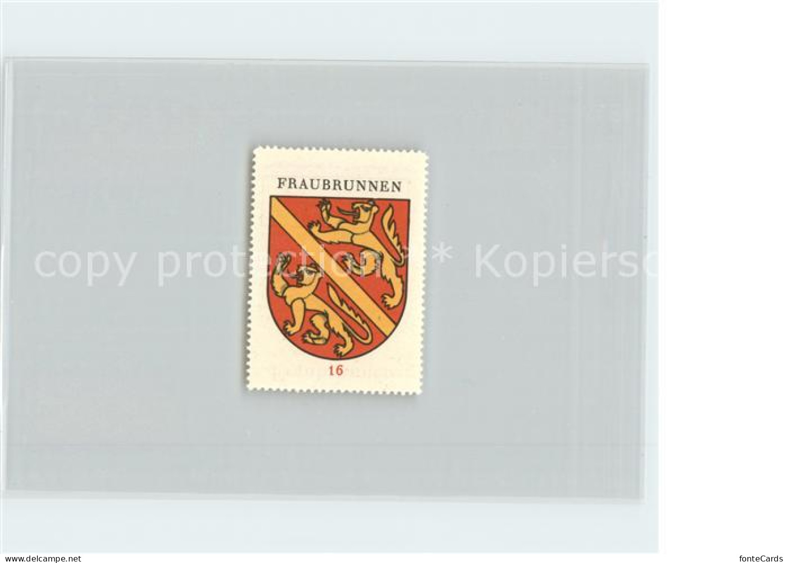 Fraubrunnen Briefmarke Wappen Kaffee Hag