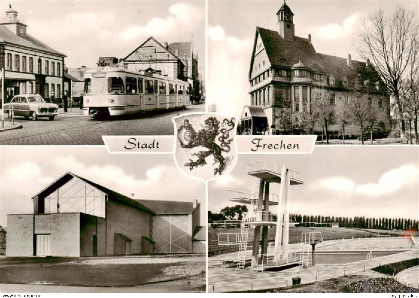 Frechen Marienschule Rathaus St Maria Koenigin Kirche Schwimmstadion