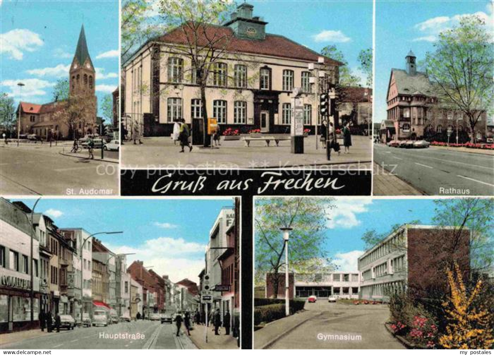 FRECHEN NRW St Audomar Rathaus Hauptstrasse Gymnasium
