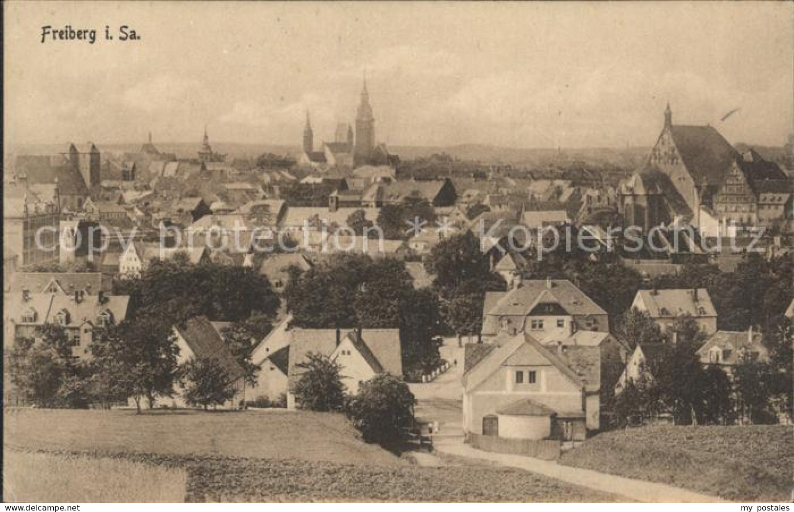 Freiberg Sachsen Stadtansicht