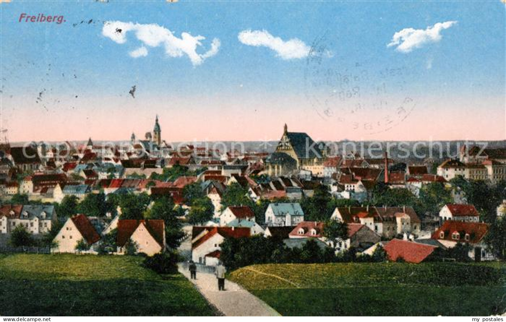 Freiberg Sachsen Stadtpanorama