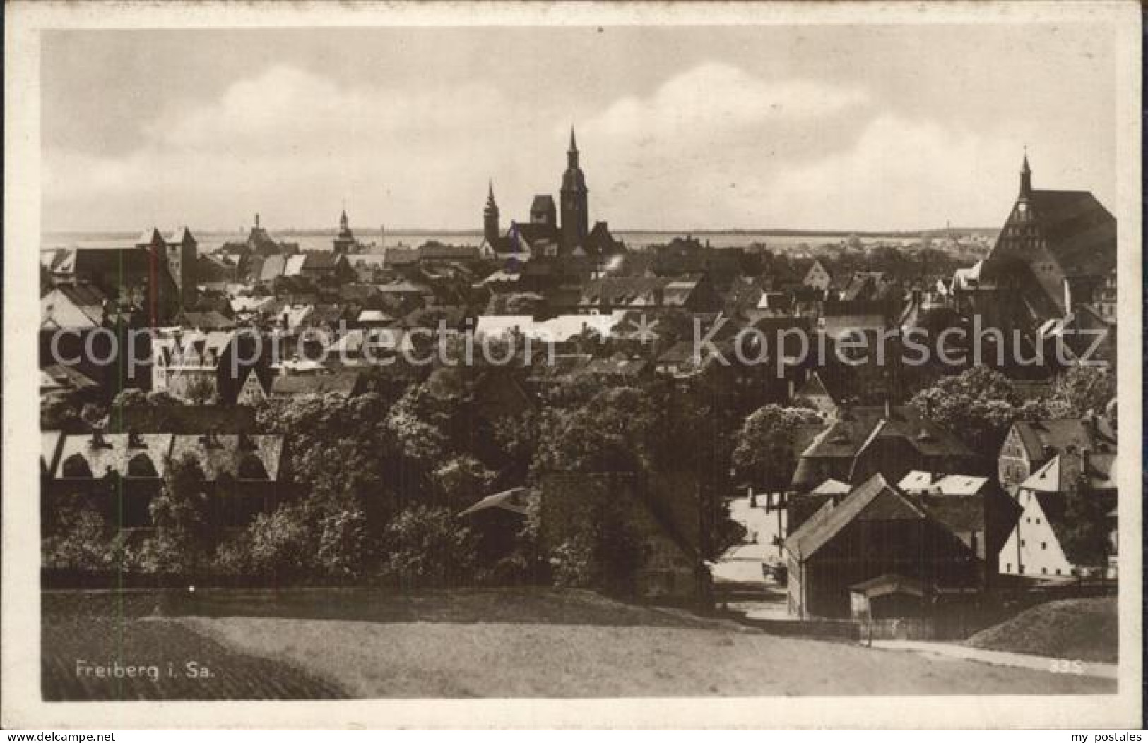 Freiberg Sachsen Teilansicht