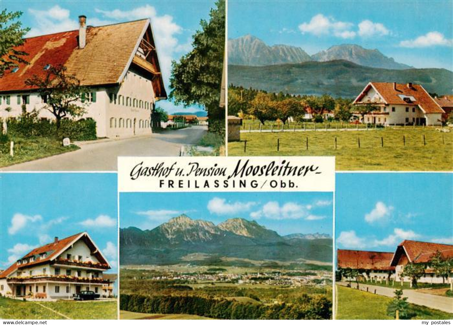 Freilassing Gasthof Pension Moosleitner Landschaftspanorama Alpen