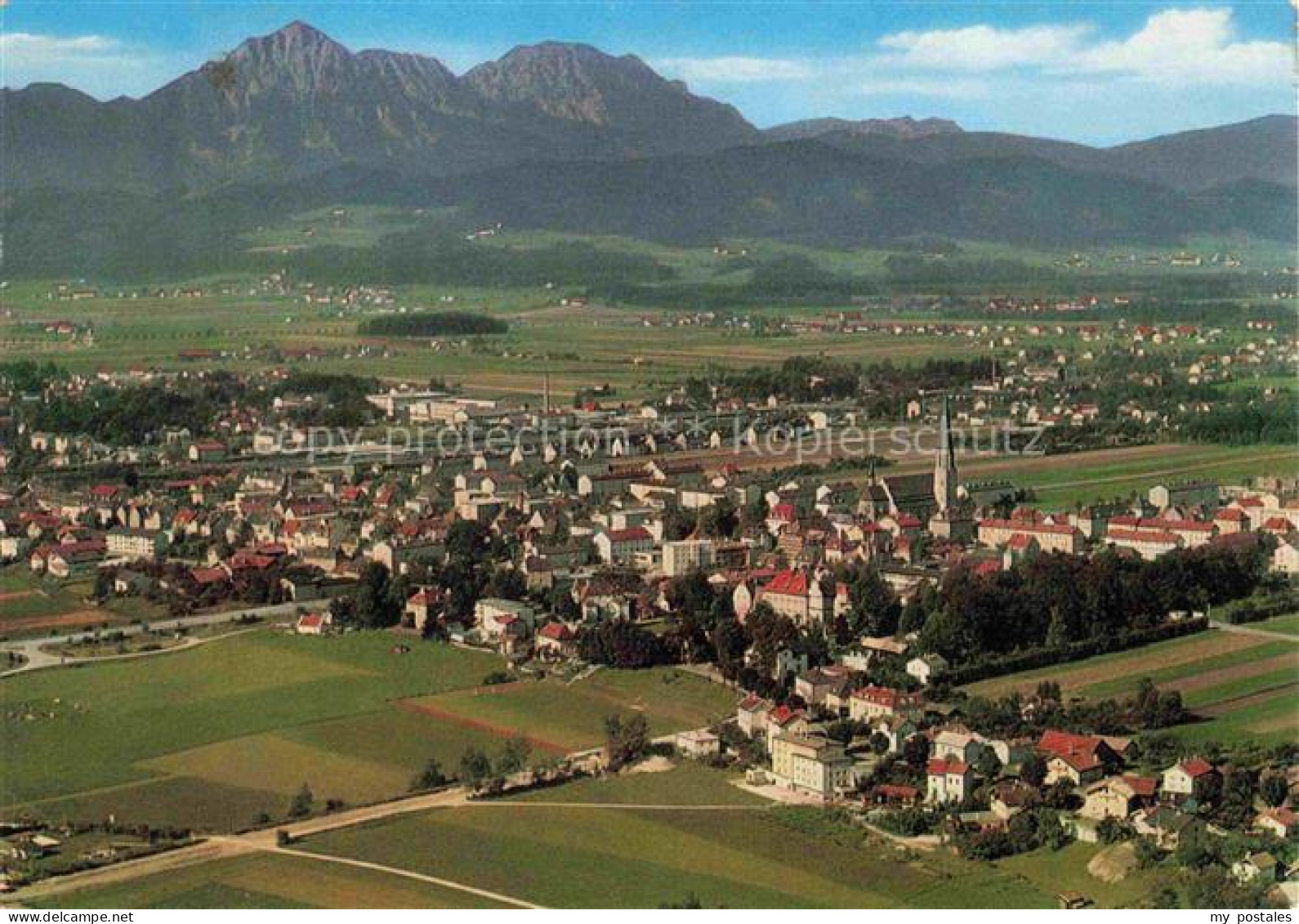 Freilassing Panorama mit Hochstaufen und Zwiesel