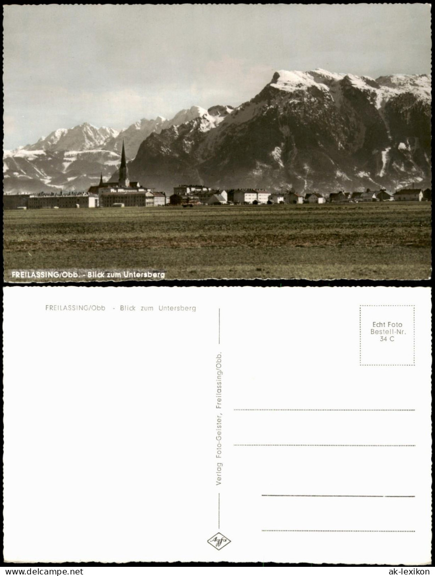Freilassing  Salzburghofen FREILASSING Blick zum Untersberg 1955