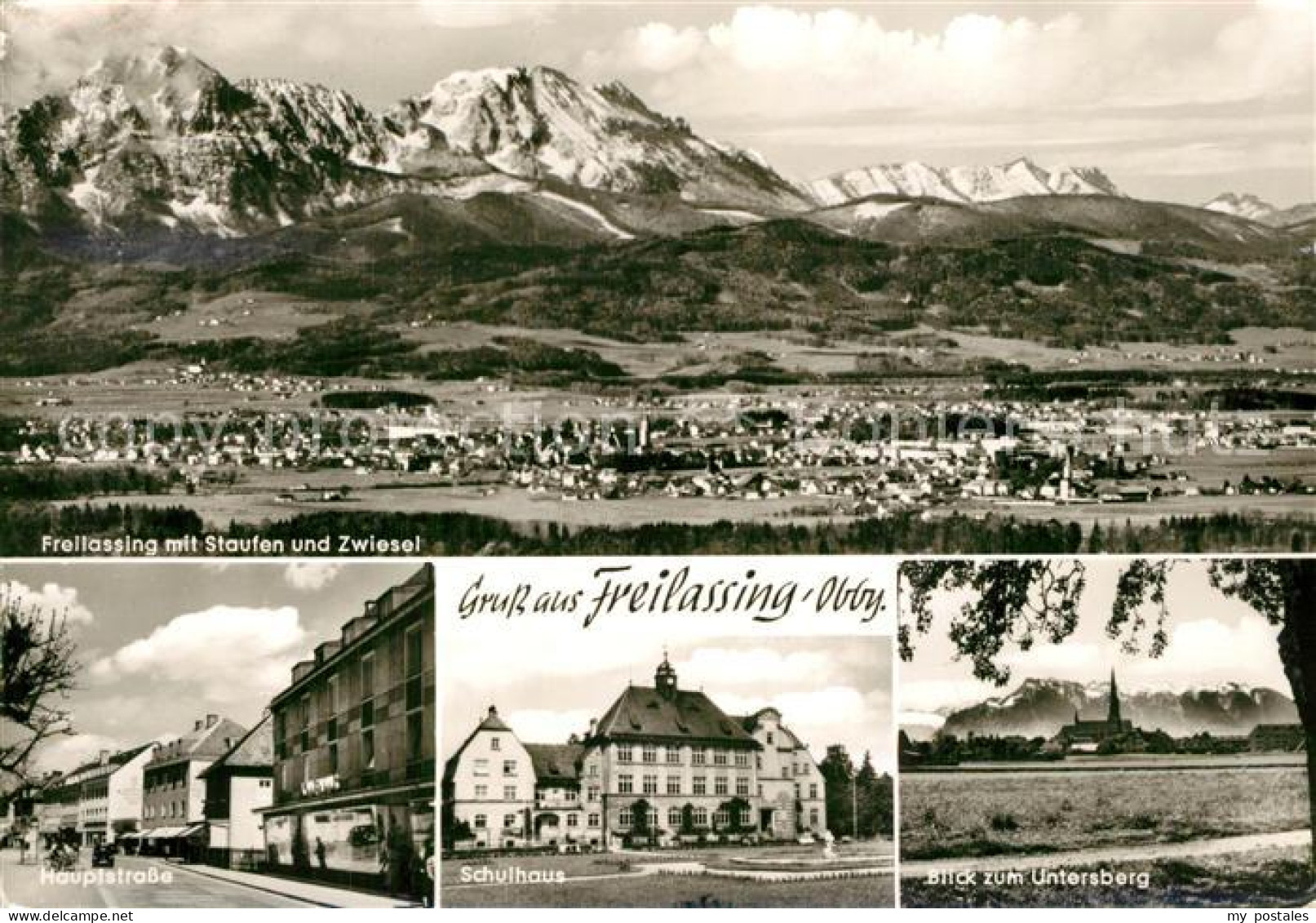 Freilassing Staufen Zwiese Hauptstrasse Schulhaus Untersberg