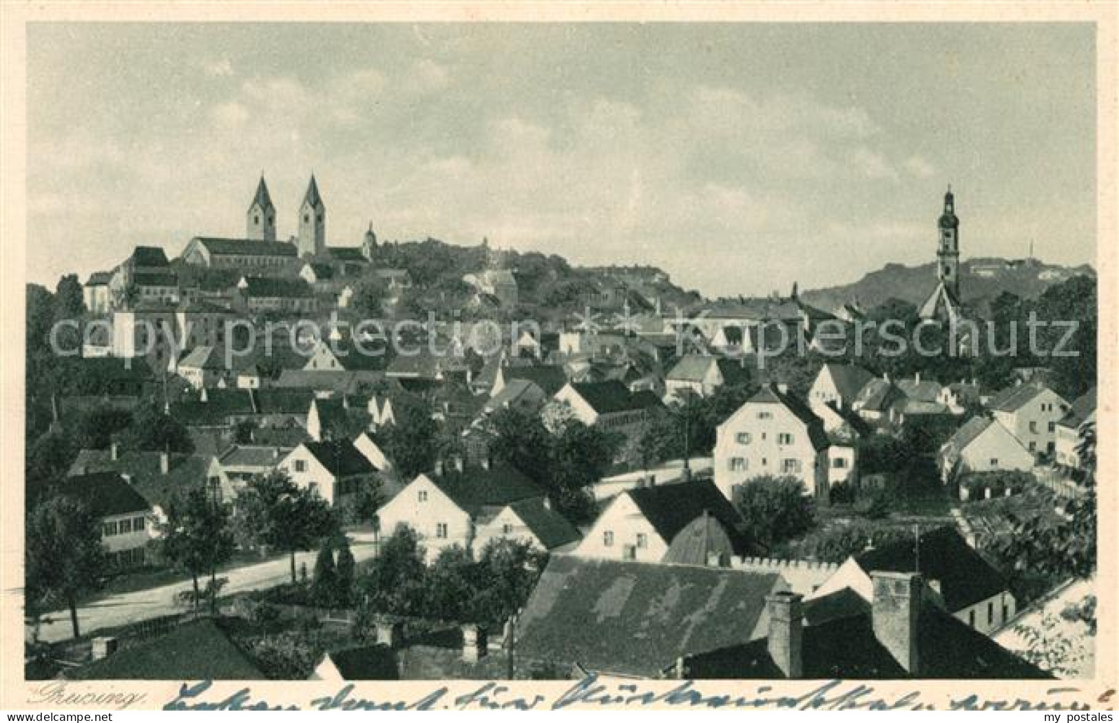 Freising Oberbayern Stadtblick