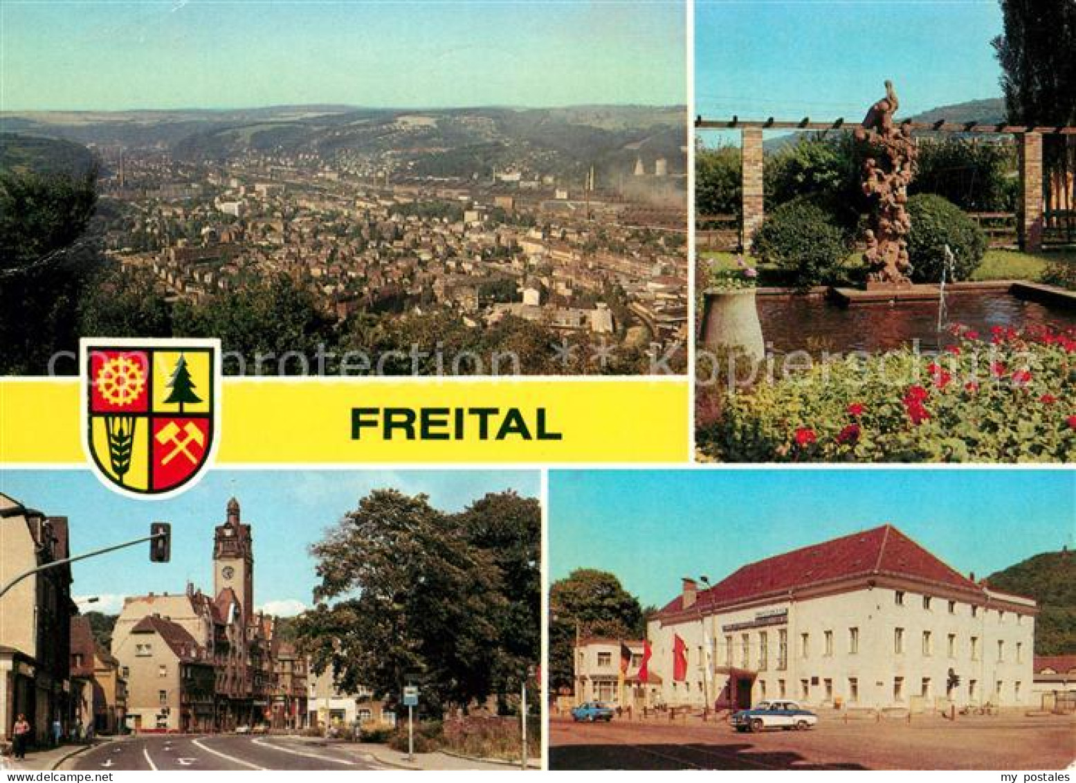 Freital Storchenbrunnen Dresdner Strasse Rathaus