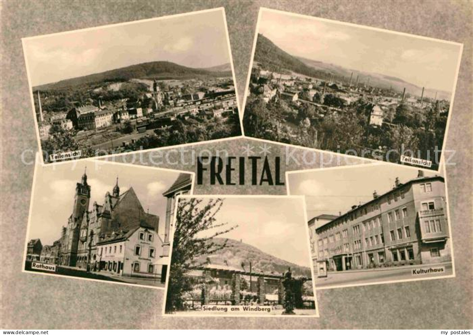 Freital Teilansicht Kulturhaus Siedlung Rathaus