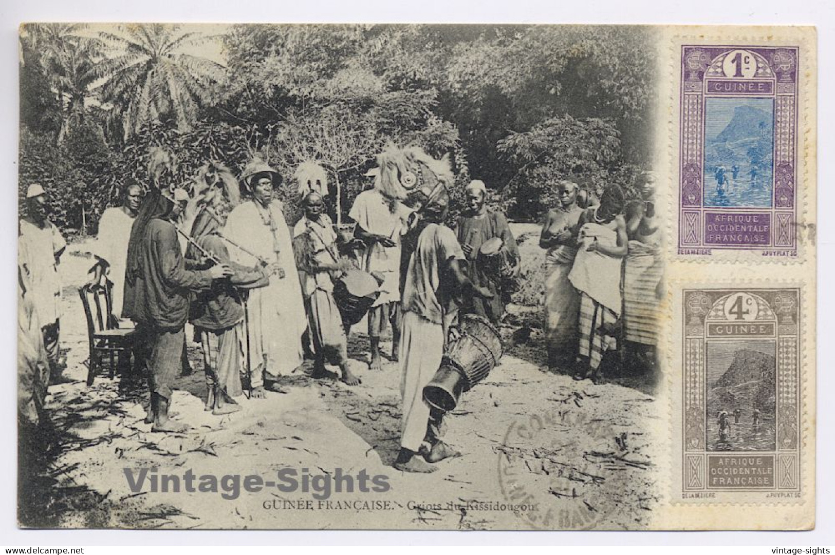 French Guinea: Griots du Kissidougou / Ethnic (Vintage PC 1921)