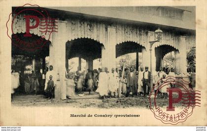 AFRICA. GUINEA FRANCESA. GUINEE FRANÇAISE. CONAKRY. le marché aux provisions