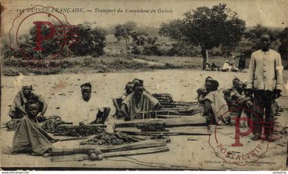 GUINEA FRANCESA. GUINEE FRANÇAISE. TRANSPORT DU CAOUTCHOUC EN GUINEE.