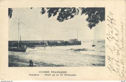PC AFRICA GUINEA FRENCH GUINEA CONAKRY WARF DE LA CIE. FRANCAISE (b63972)