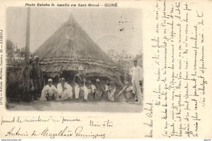 PC AFRICA GUINEA FRENCH GUINEA POSTO RAINHA D. AMELIA EM SARE-MORSO (b63969)