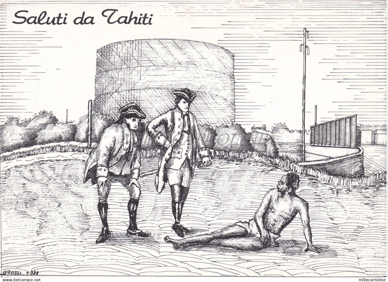 FRENCH POLYNESIA - Saluti da Tahiti, Grossi 1988