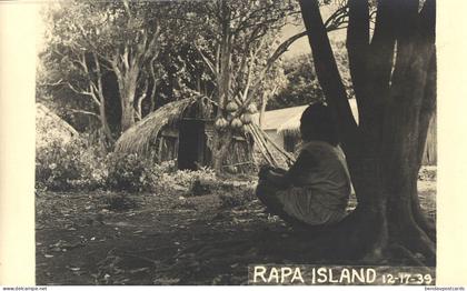 RAPA ITI, Byrd Antarctic Expedition III (1939) French Polynesia RPPC Postcard (2